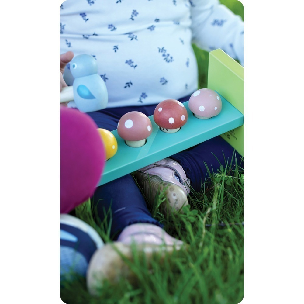 美國 Mentari-森林蘑菇敲敲樂(木製玩具/手眼協調)-細節圖8