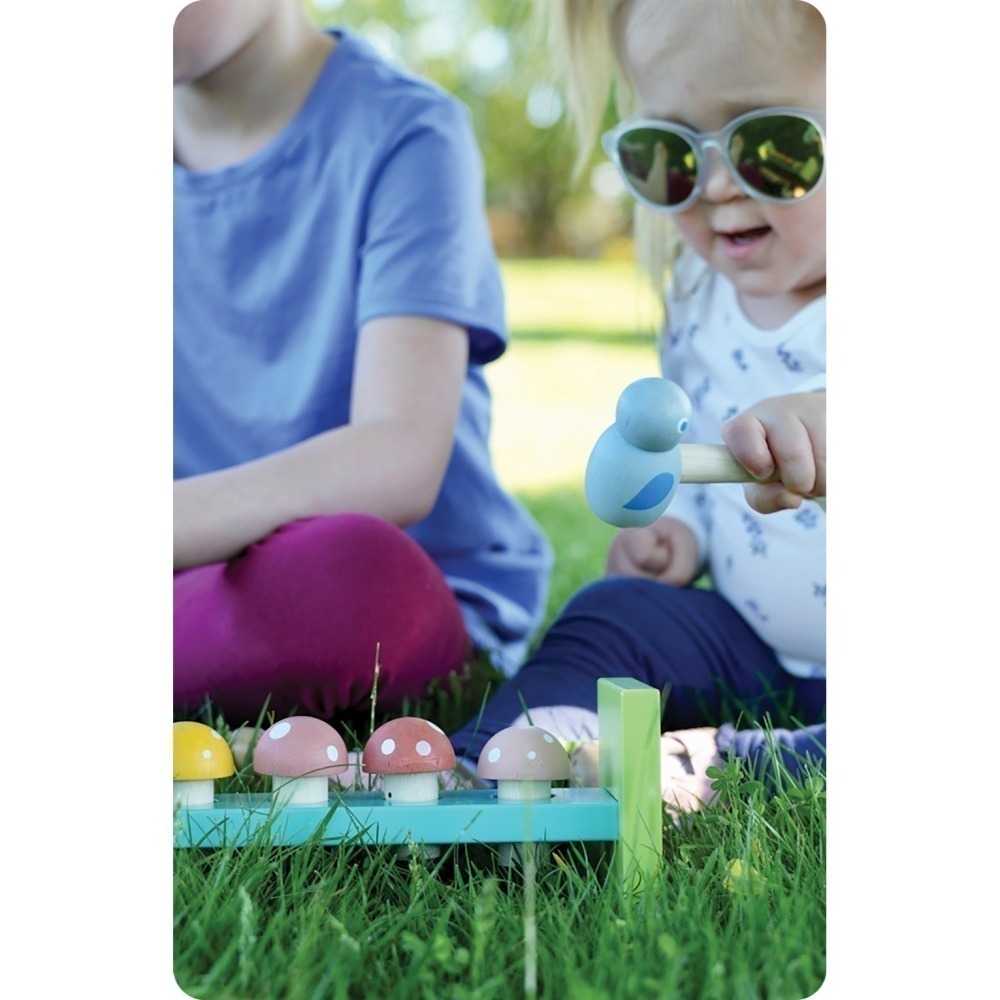 美國 Mentari-森林蘑菇敲敲樂(木製玩具/手眼協調)-細節圖9