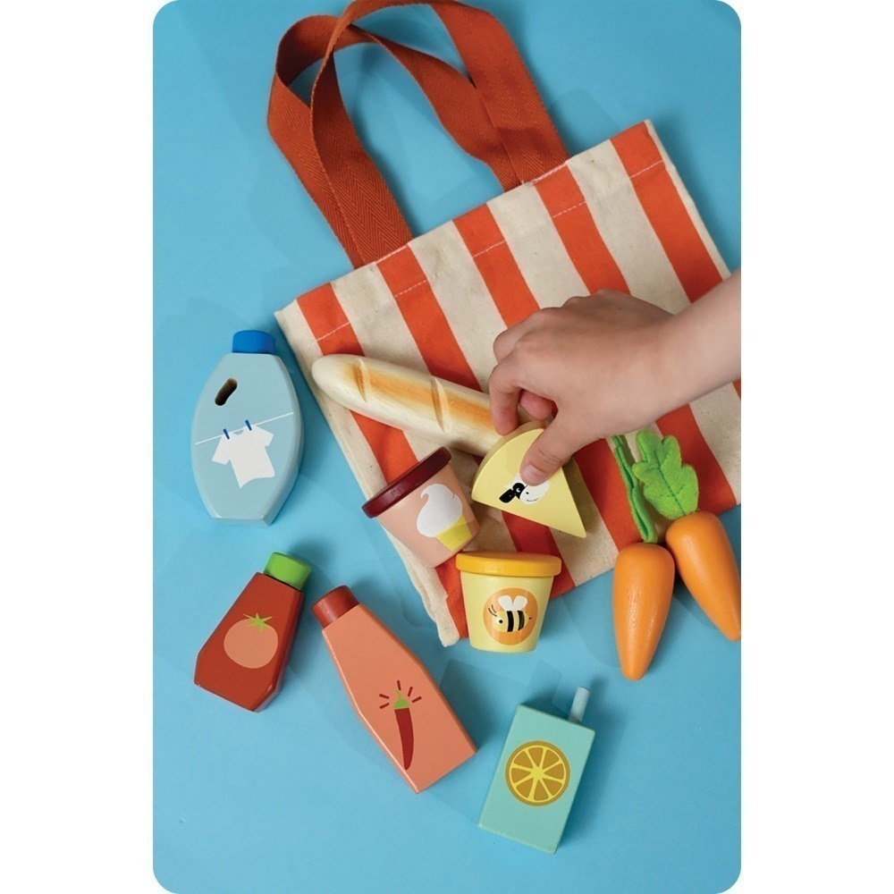 美國 Mentari-生活雜貨採買組(木製玩具/角色扮演)-細節圖3