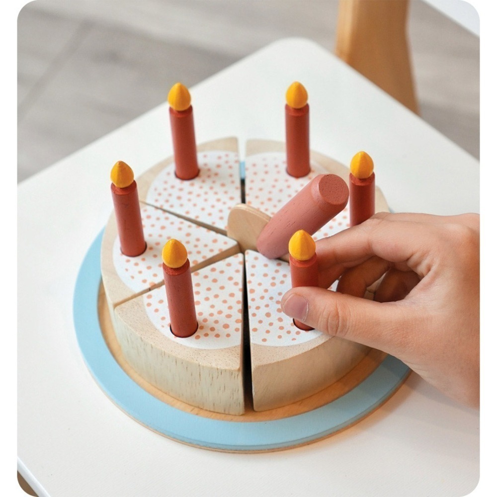 美國 Mentari-派對蛋糕切切樂(木製玩具/角色扮演)-細節圖6