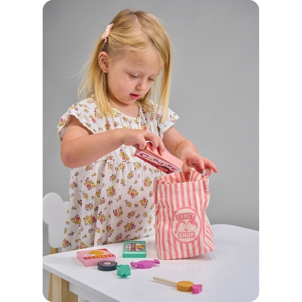 美國 Mentari-繽紛糖果袋(木製玩具/角色扮演)-細節圖5