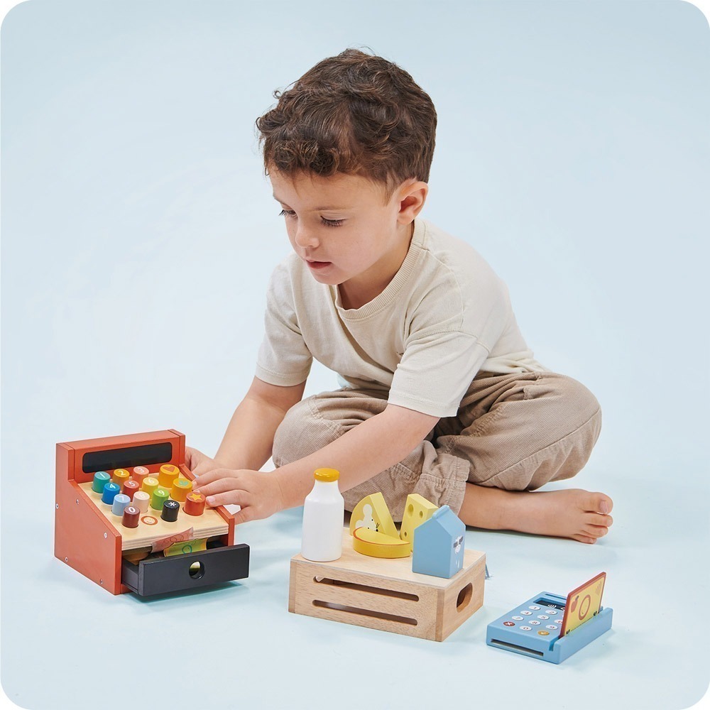 美國 Mentari-超市收銀機(木製玩具/角色扮演)-細節圖2