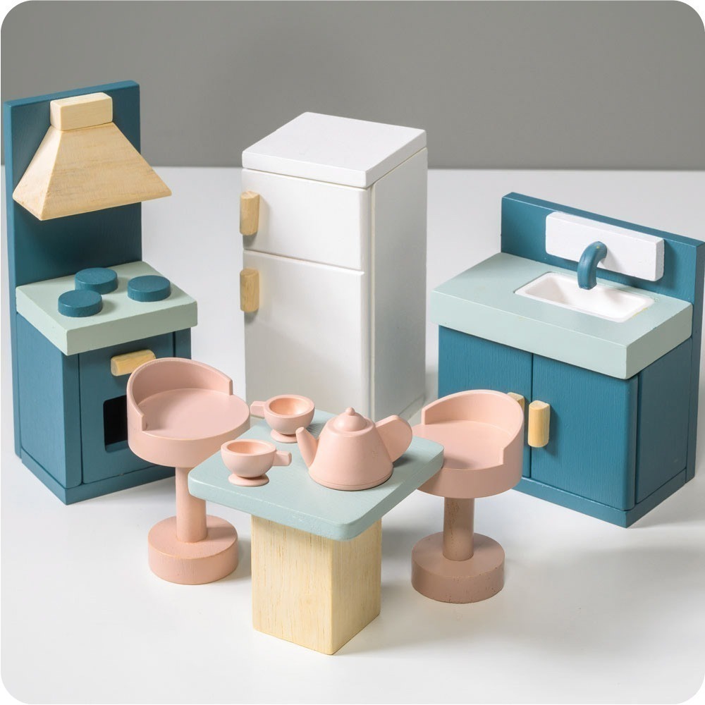 美國 Mentari-歐式典雅廚房(木製玩具/角色扮演)-細節圖2