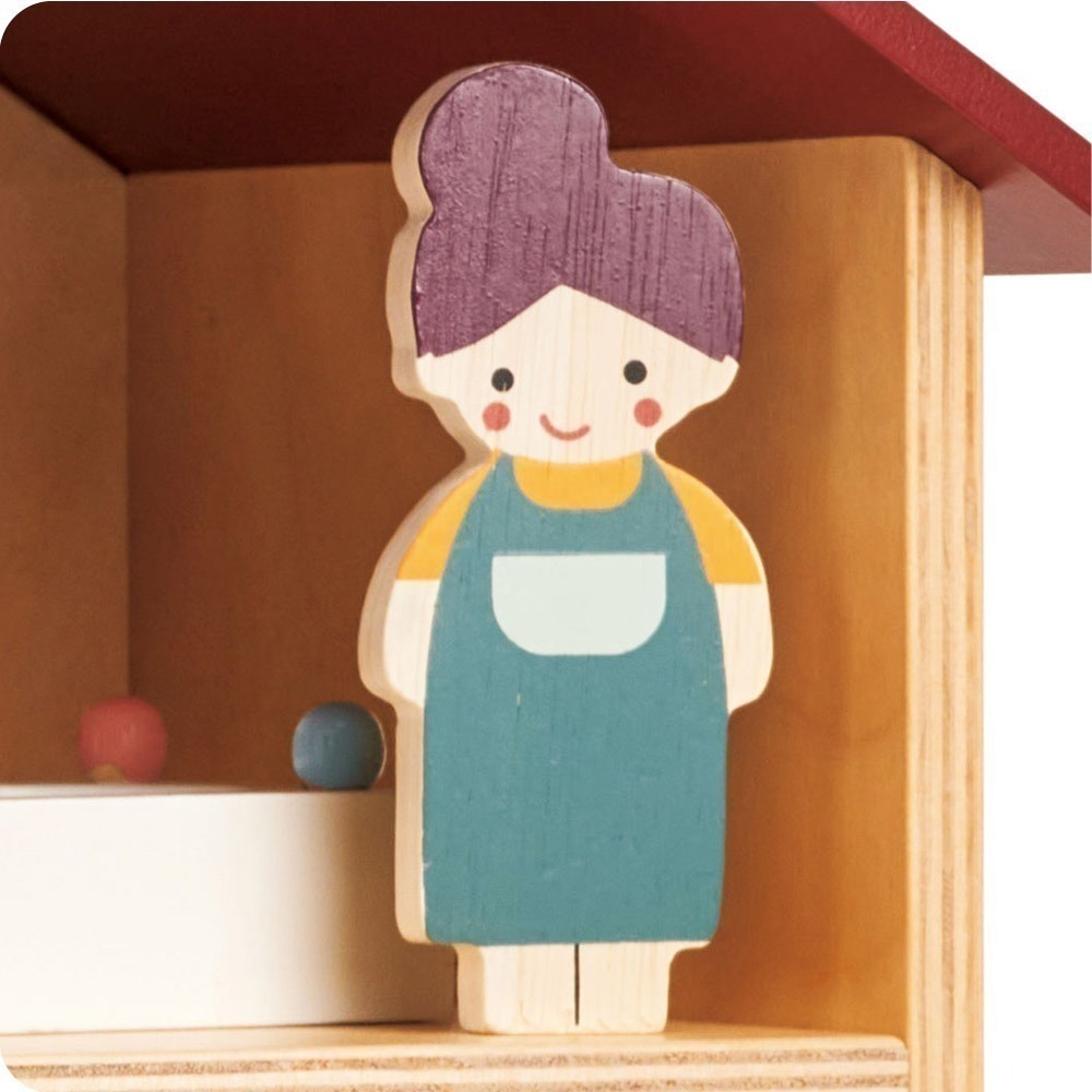 美國 Mentari-溫馨娃娃一家人(木製玩具/角色扮演)-細節圖5