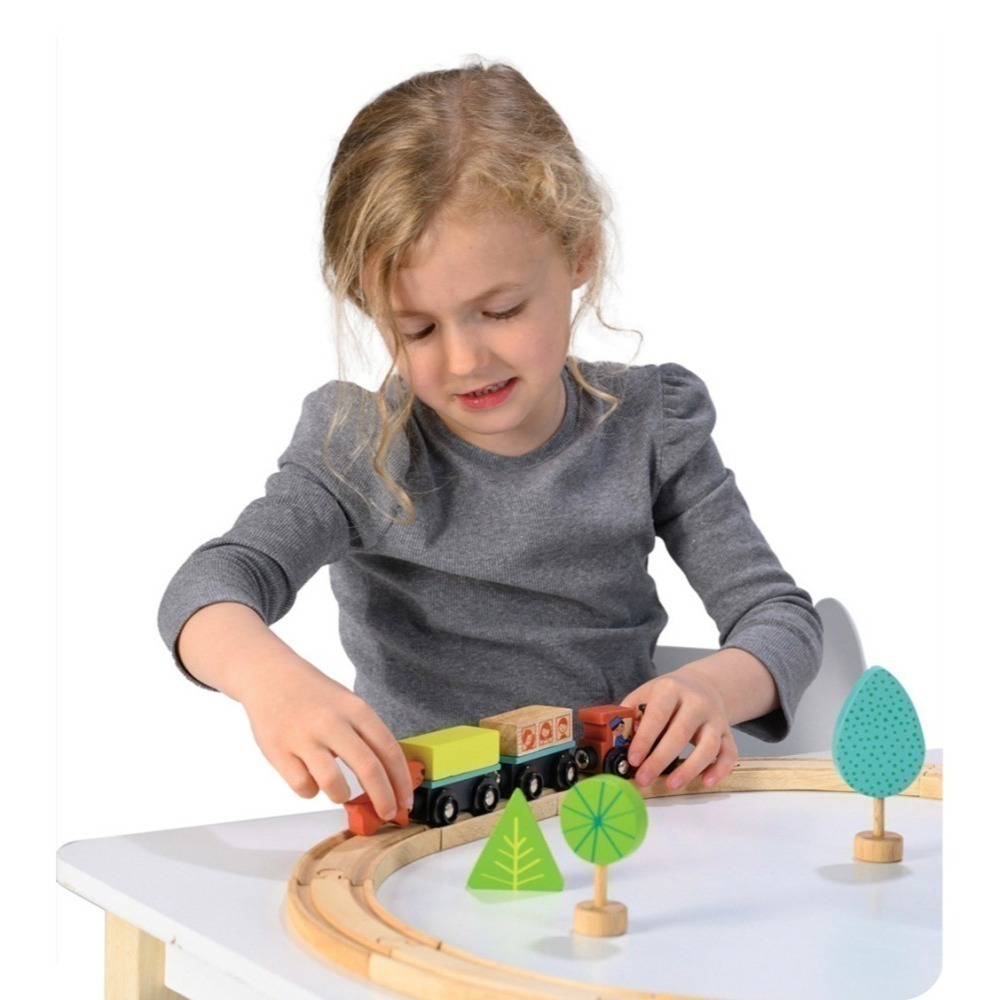 美國 Mentari-叮叮鐺小火車組(木製玩具/建構式)-細節圖2