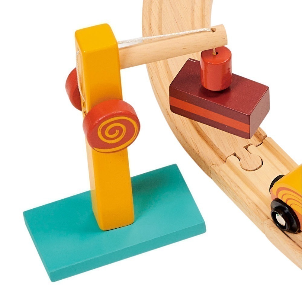 美國 Mentari-農莊火車軌道組(木製玩具/建構式)-細節圖7