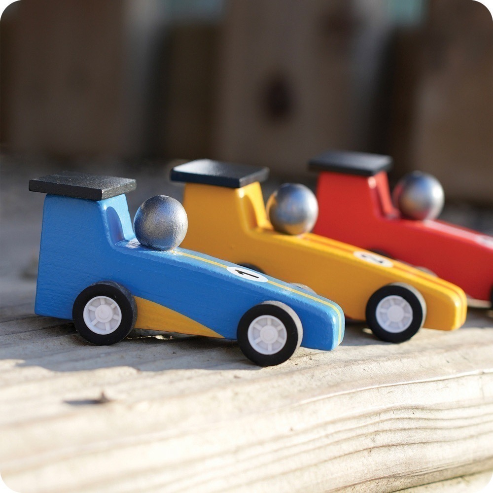 美國 Mentari-迴力賽車組(木製玩具/玩具車)-細節圖4