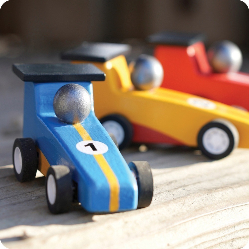 美國 Mentari-迴力賽車組(木製玩具/玩具車)-細節圖5