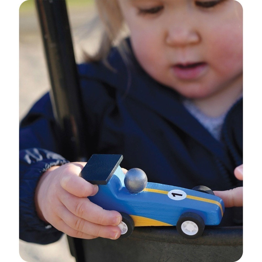 美國 Mentari-迴力賽車組(木製玩具/玩具車)-細節圖6