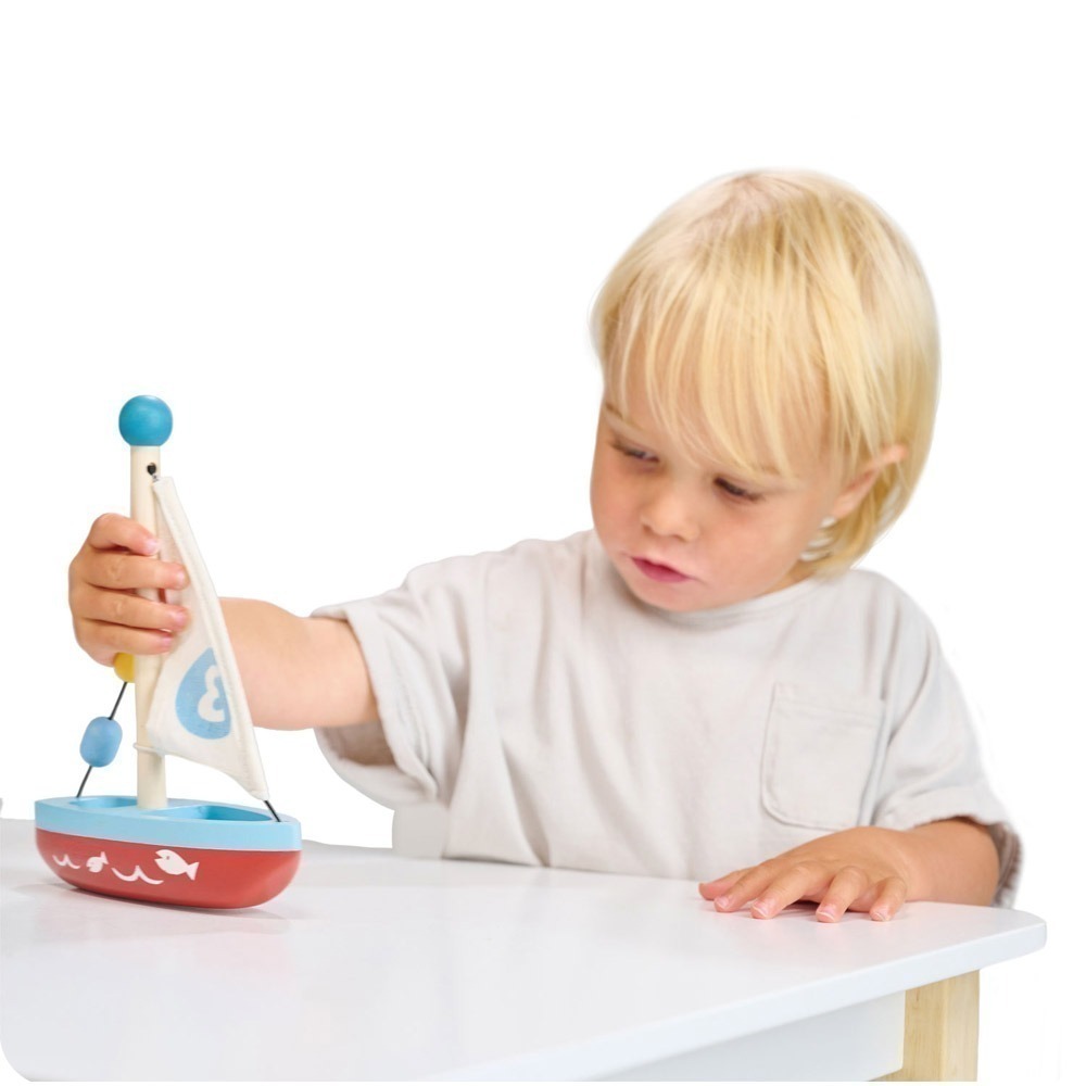 美國 Mentari-小魚兒帆船(木製玩具/玩具船)-細節圖4