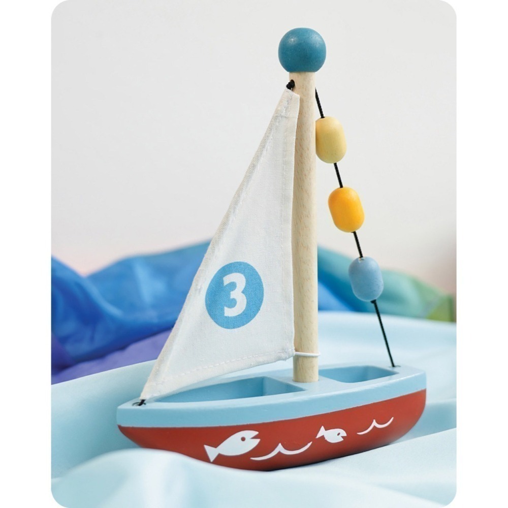 美國 Mentari-小魚兒帆船(木製玩具/玩具船)-細節圖5