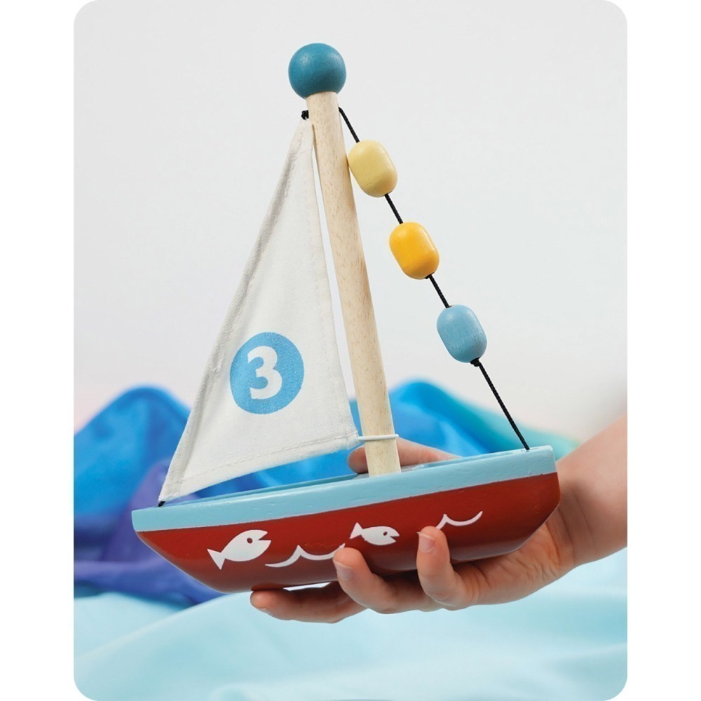 美國 Mentari-小魚兒帆船(木製玩具/玩具船)-細節圖6