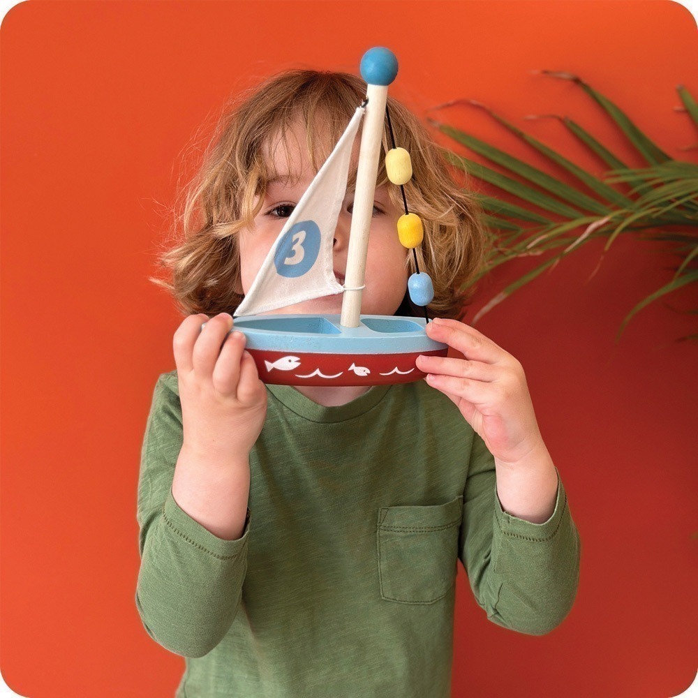 美國 Mentari-小魚兒帆船(木製玩具/玩具船)-細節圖8