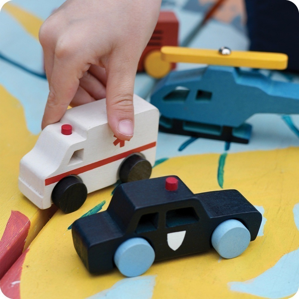 美國 Mentari-緊急救援隊(木製玩具/玩具車)-細節圖2