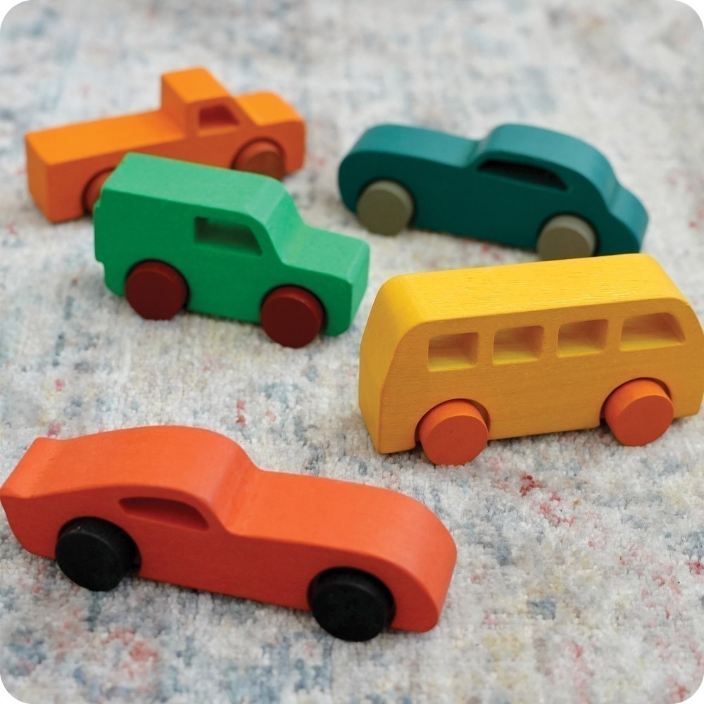 美國 Mentari-繽紛經典車隊(木製玩具/玩具車)-細節圖3