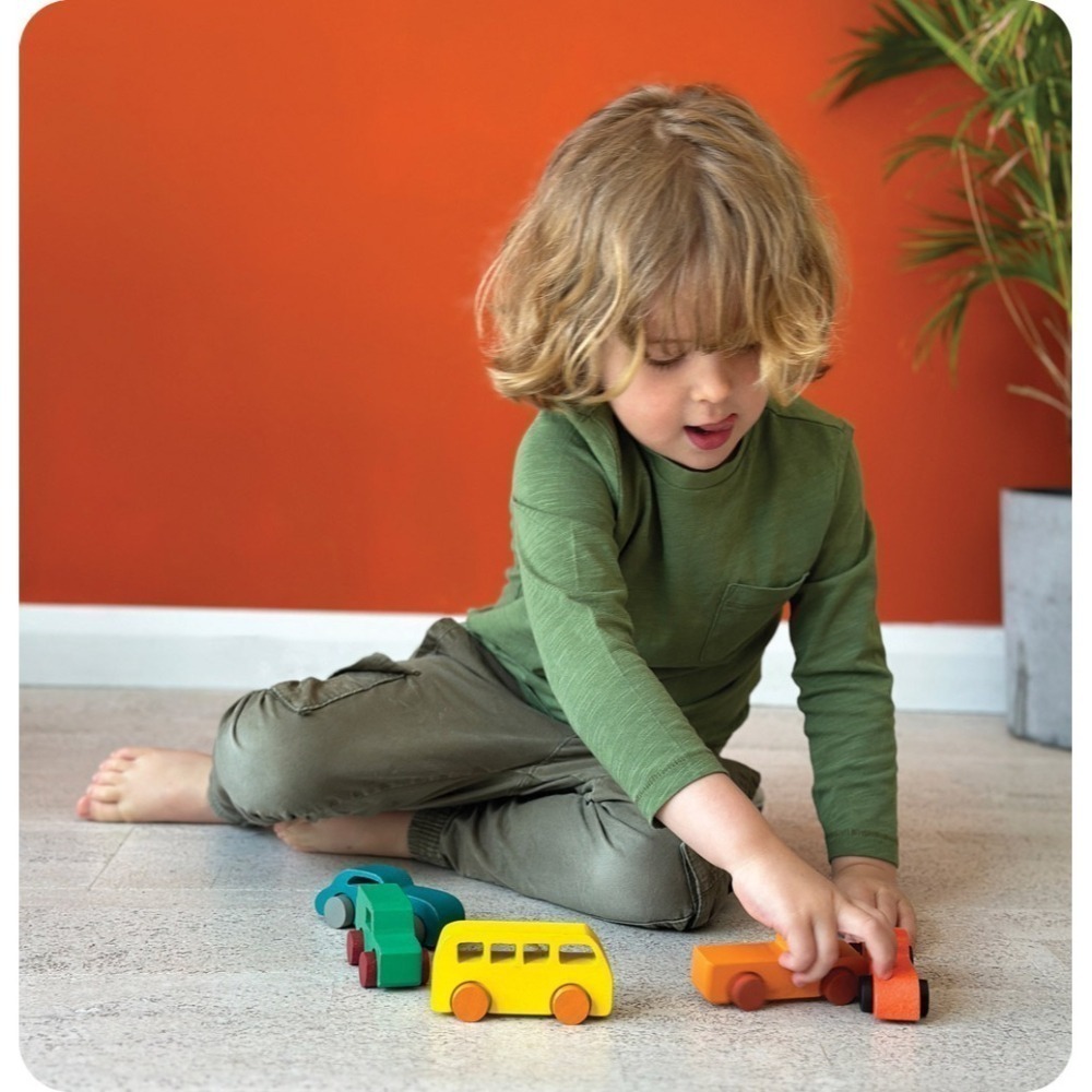 美國 Mentari-繽紛經典車隊(木製玩具/玩具車)-細節圖7