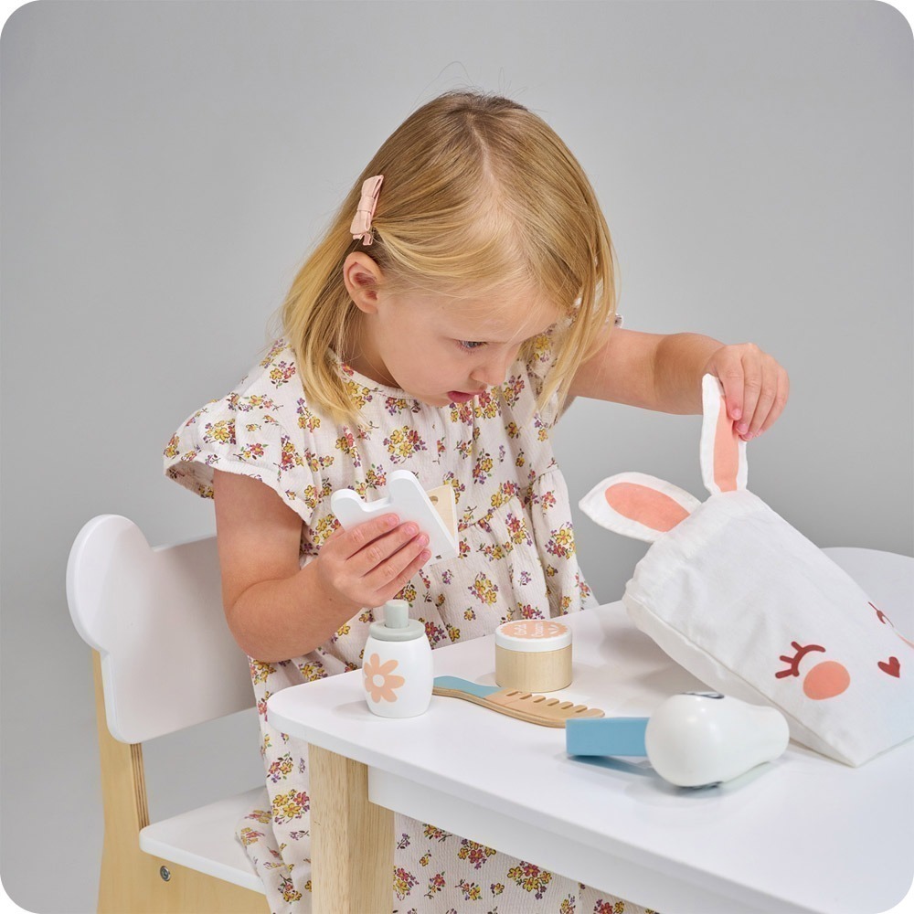 美國 Mentari-跳跳小兔彩妝組(木製玩具/角色扮演)-細節圖4