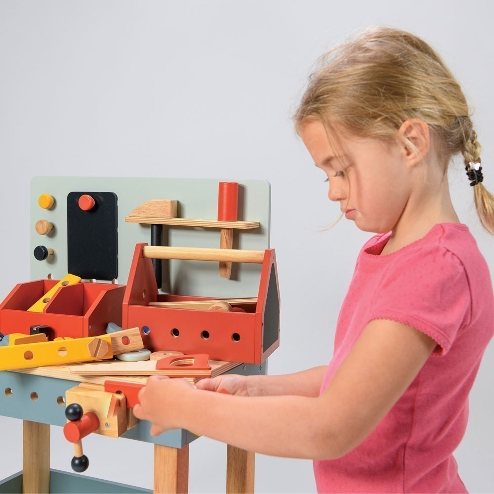 美國 Mentari-小小木匠工具箱(木製玩具/角色扮演)-細節圖3