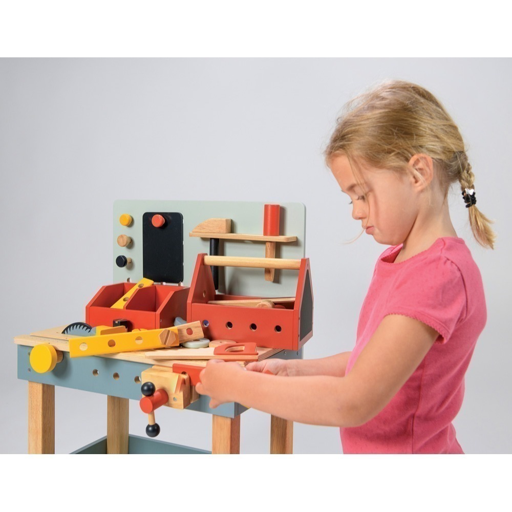 美國 Mentari-小小木匠工具箱(木製玩具/角色扮演)-細節圖4