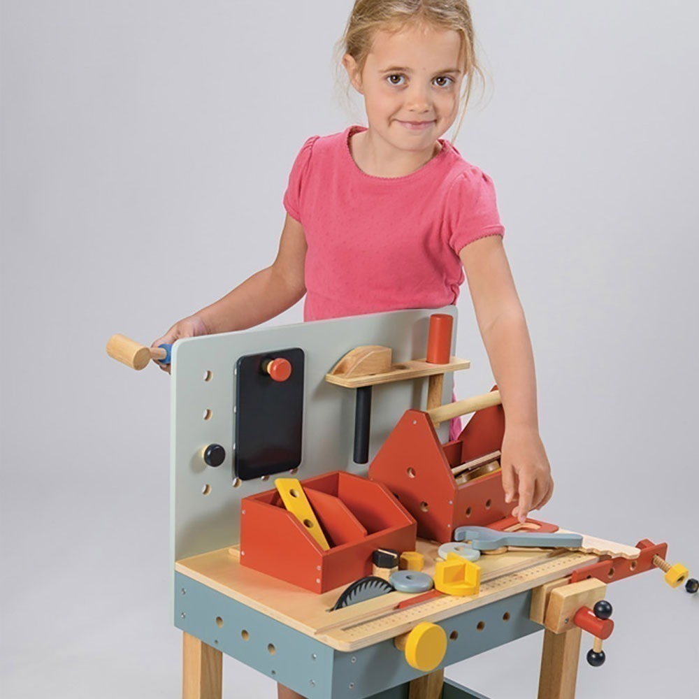 美國 Mentari-小小木匠工具箱(木製玩具/角色扮演)-細節圖5