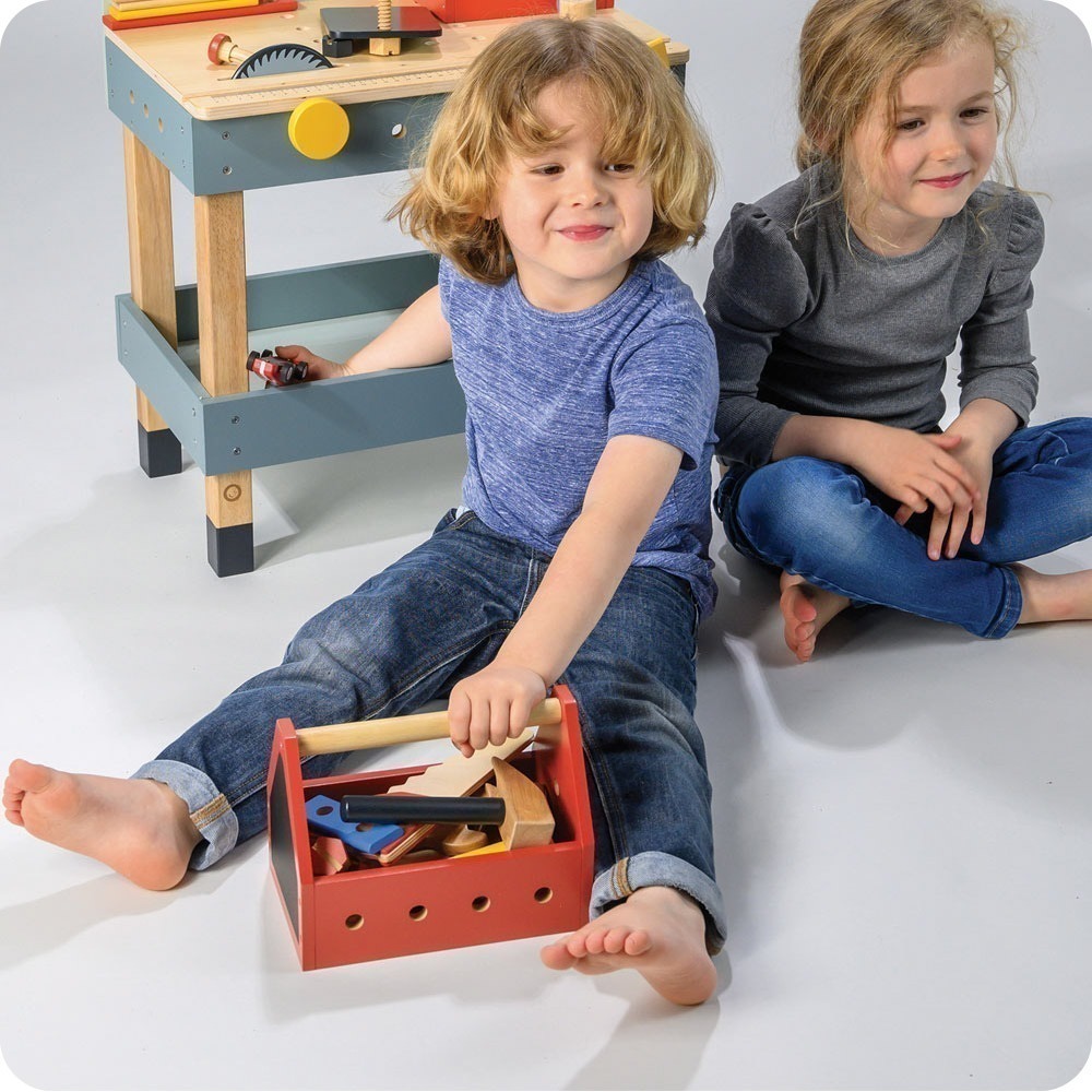 美國 Mentari-小小木匠工具箱(木製玩具/角色扮演)-細節圖7