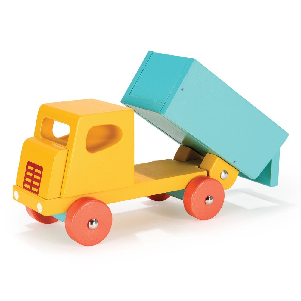 美國 Mentari 陽光翻斗貨車(木製玩具/交通工具/工程車)-細節圖4