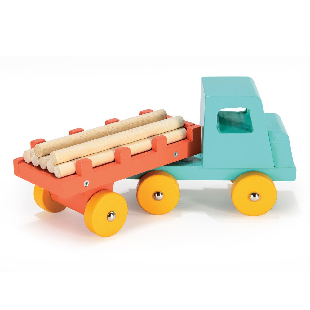 美國 Mentari  森林木材運輸車(木製玩具/交通工具/工程車)-細節圖3