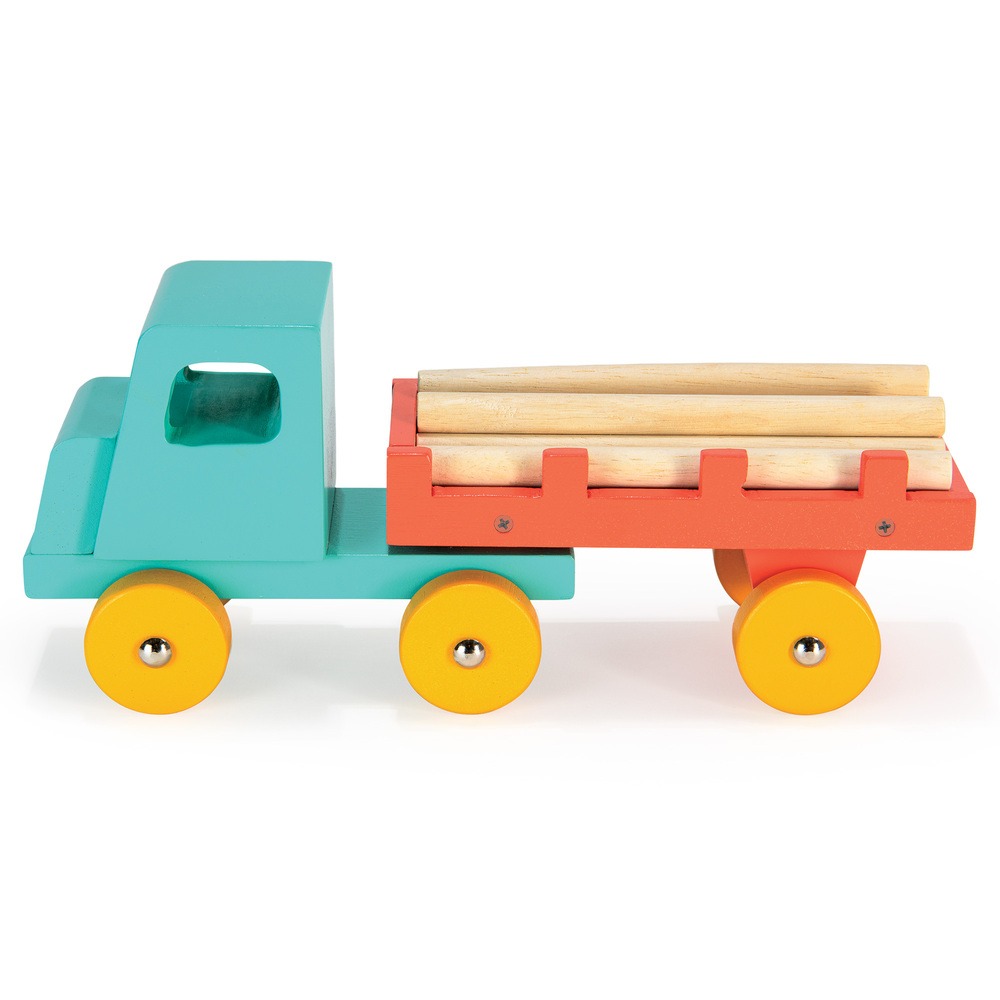 美國 Mentari  森林木材運輸車(木製玩具/交通工具/工程車)-細節圖4