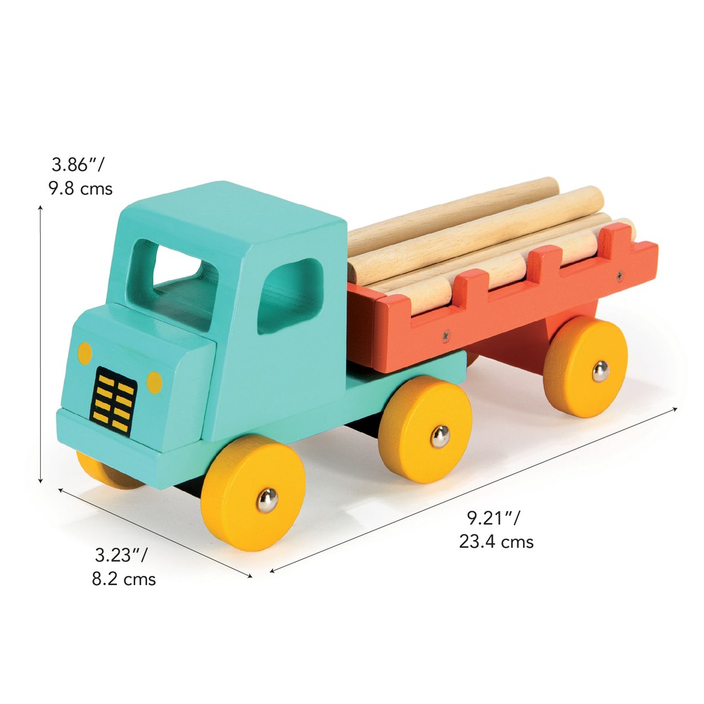 美國 Mentari  森林木材運輸車(木製玩具/交通工具/工程車)-細節圖7