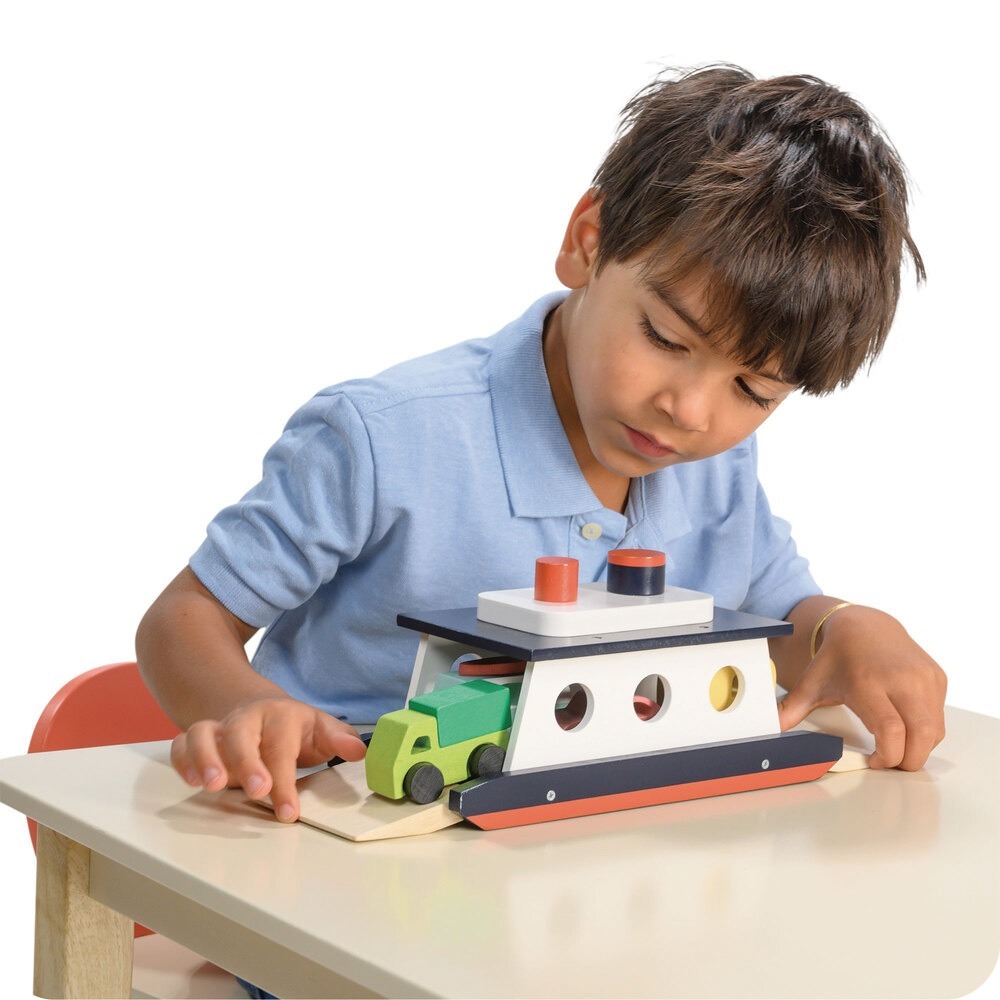 美國 Mentari  運輸渡輪(木製玩具/交通工具/玩具船)-細節圖5