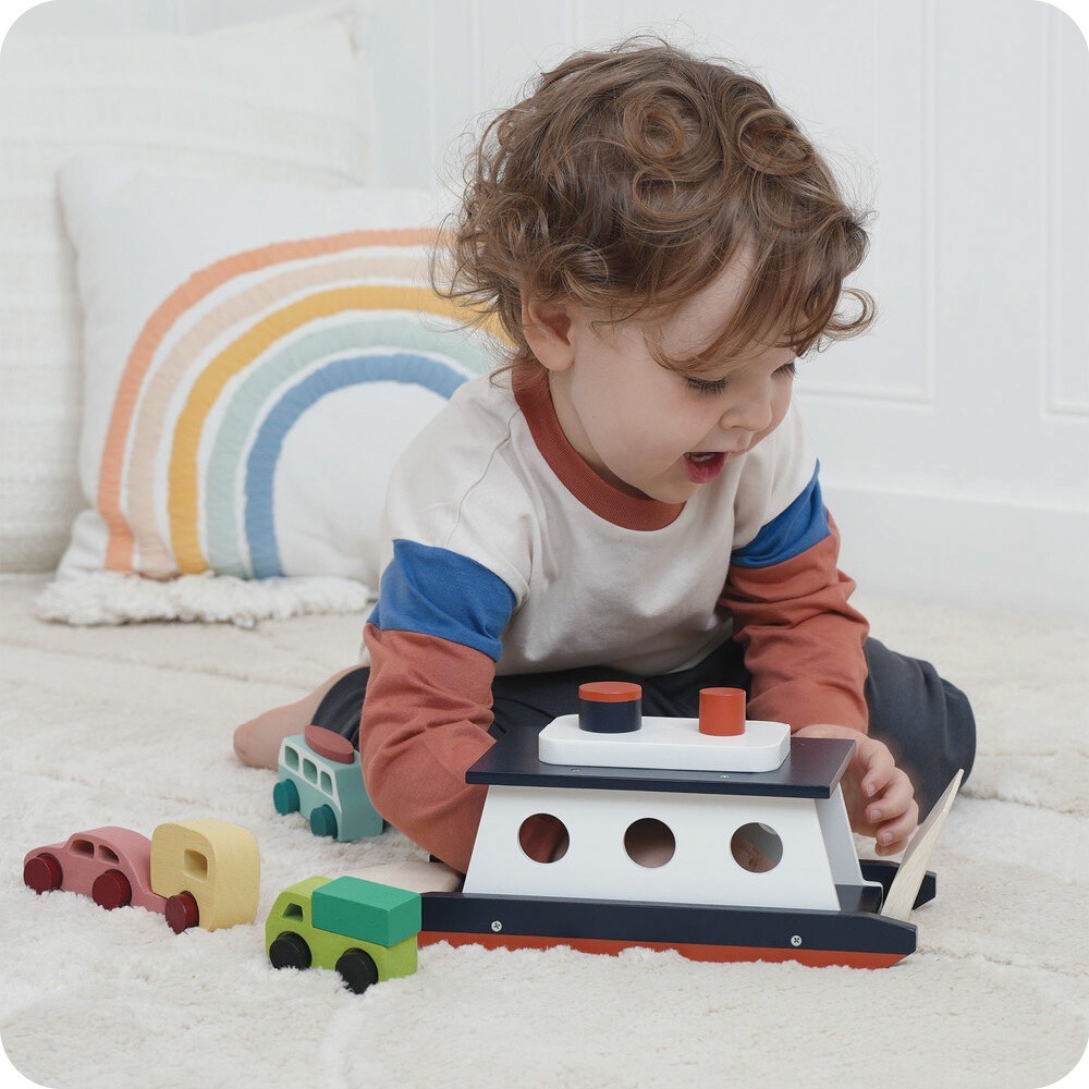 美國 Mentari  運輸渡輪(木製玩具/交通工具/玩具船)-細節圖8