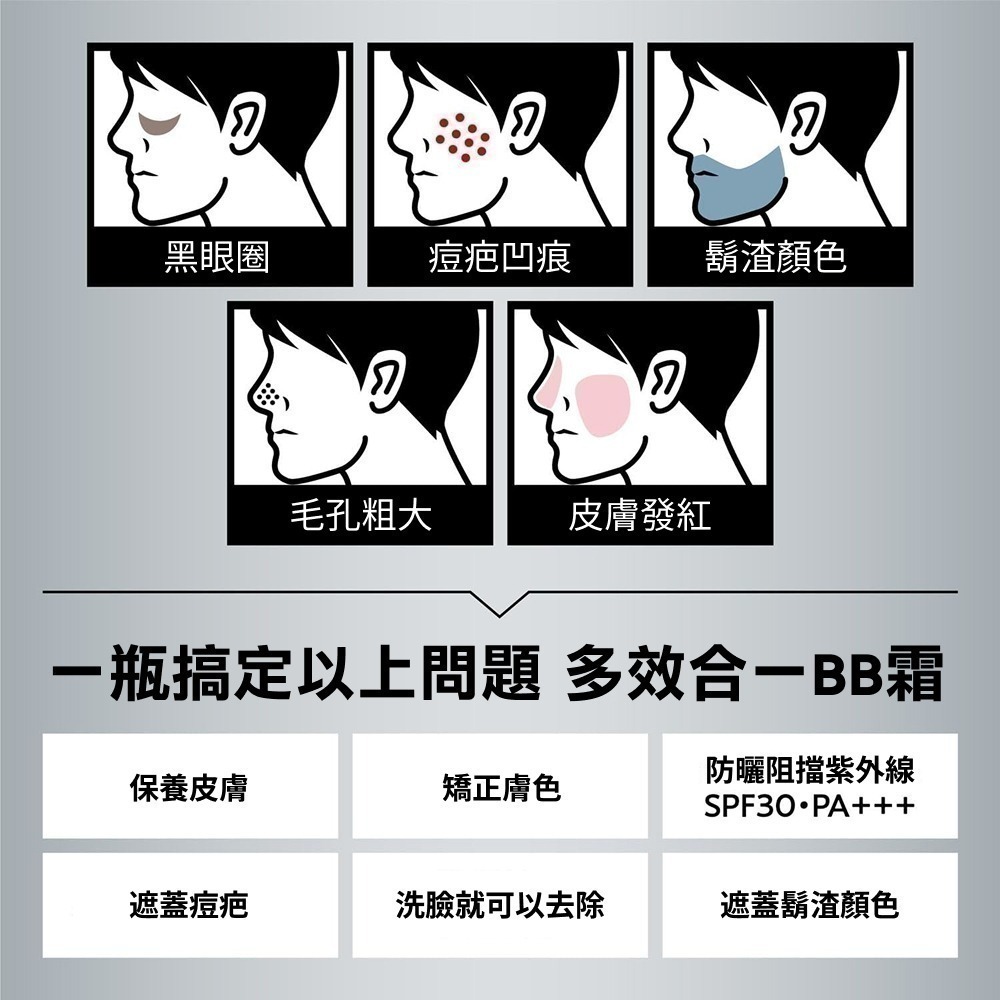 uno BB霜 男士臉部潤色遮瑕霜 防曬 遮瑕 日本製 現貨-細節圖3