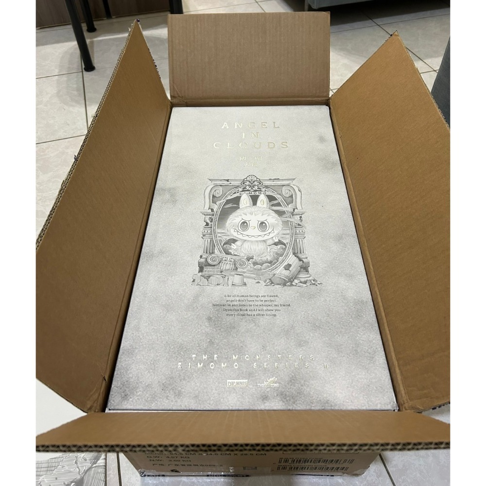 POPMART 泡泡瑪特 大天使 THE MONSTERS ANGEL IN CLOUDS 搪膠臉公仔 白首領-規格圖2