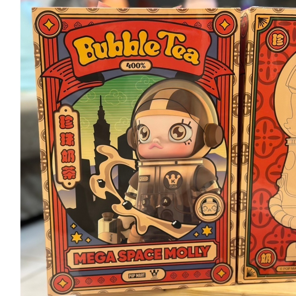 POPMART泡泡瑪特 珍珠奶茶 Molly 400% 台灣限定款 珍奶-規格圖1