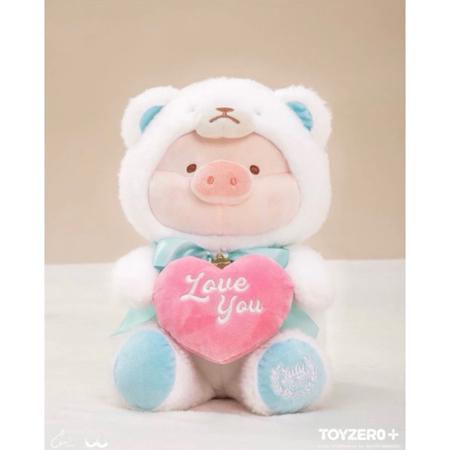 台灣限定 lulu豬 罐頭豬 泰迪熊 靛藍閃絨 霧灰卷毛 teddy lulu 泰迪LULU-規格圖1