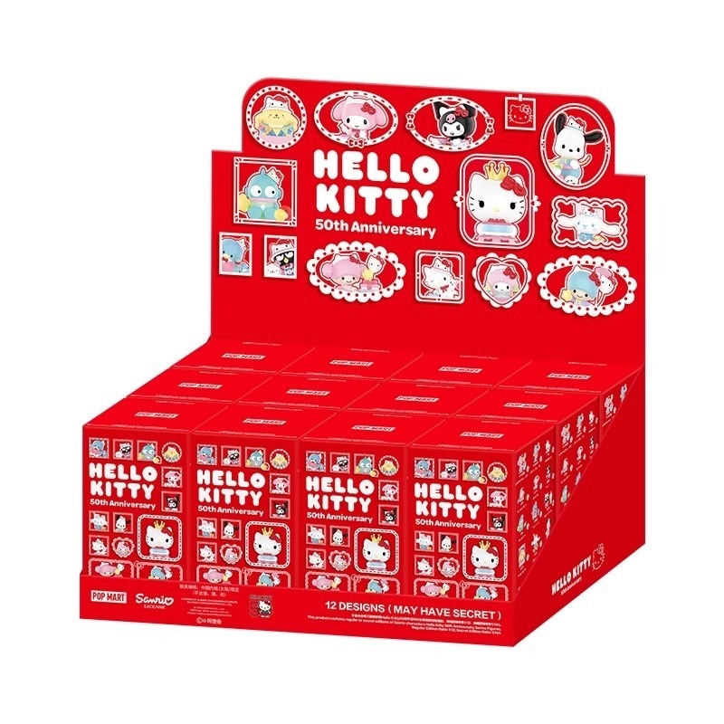 POP MART 泡泡瑪特 三麗鷗家族 Hello Kitty 50週年系列手辦玩具創意禮物盲盒-規格圖2