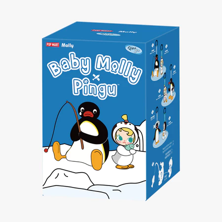 POPMART泡泡瑪特 Baby Molly PINGU 快樂垂釣 搪膠毛絨掛件 盲盒 企鵝-規格圖4