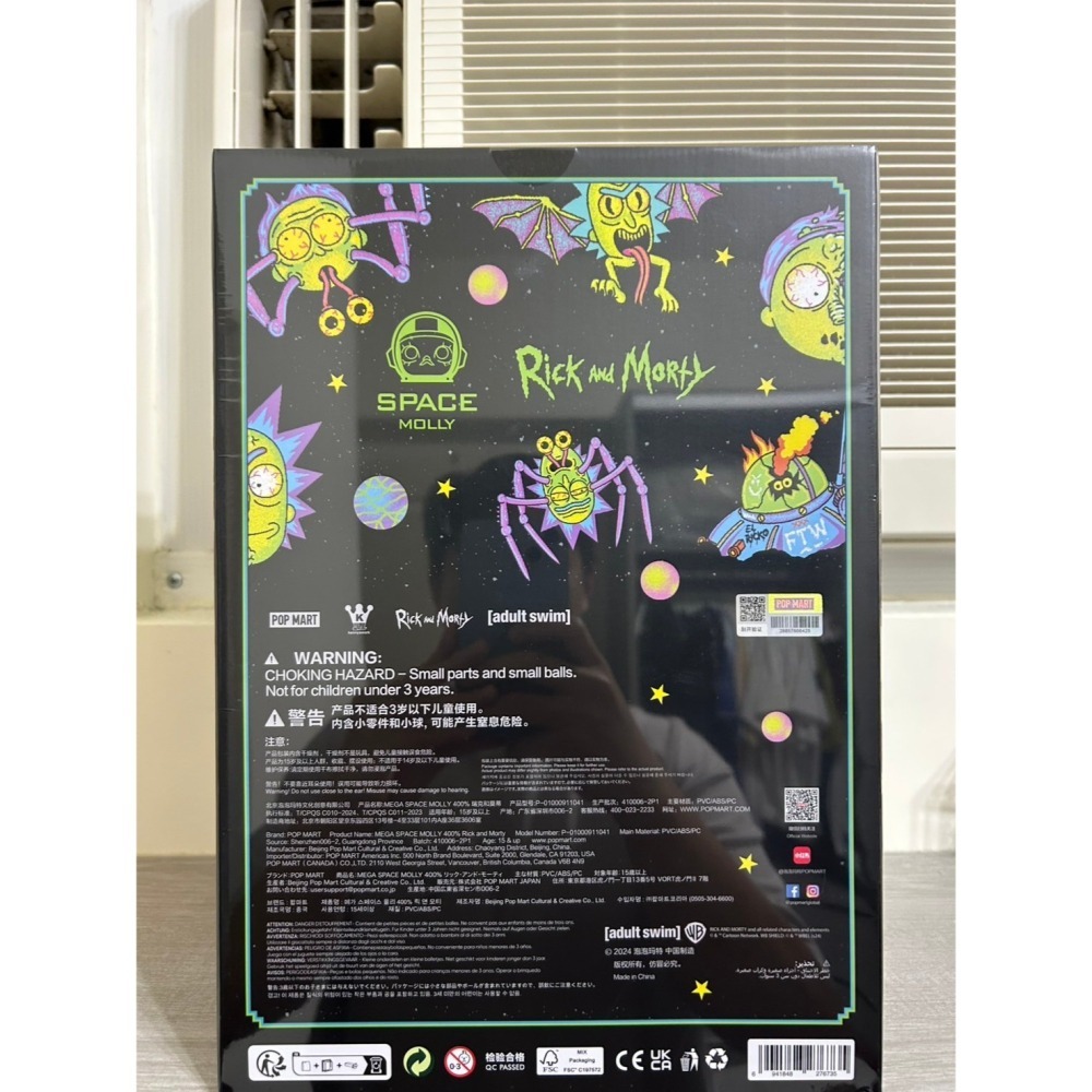 POPMART泡泡瑪特 MEGA SPACE Molly 400% 瑞克和莫蒂-細節圖3