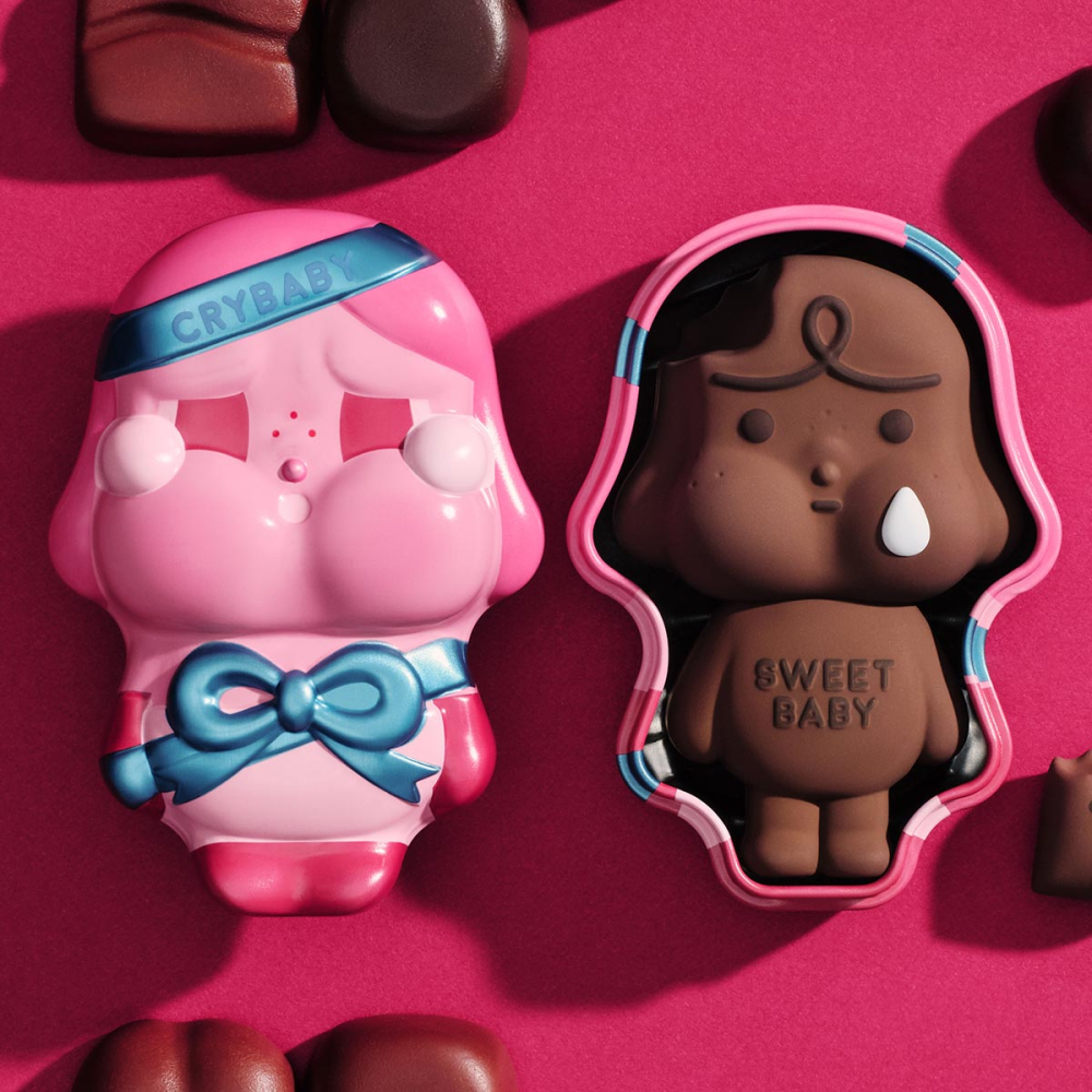 POPMART 泡泡瑪特 CRYBABY 愛神的眼淚 哭娃 情人節 手辦 盲盒 一中盒 甜在一起 愛神哭娃 櫻桃-細節圖4