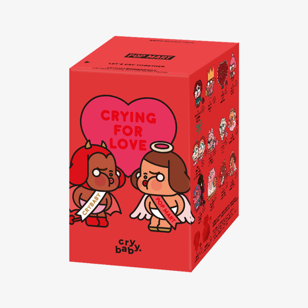POPMART 泡泡瑪特 CRYBABY 愛神的眼淚 哭娃 情人節 手辦 盲盒 一中盒 甜在一起 愛神哭娃 櫻桃-規格圖6