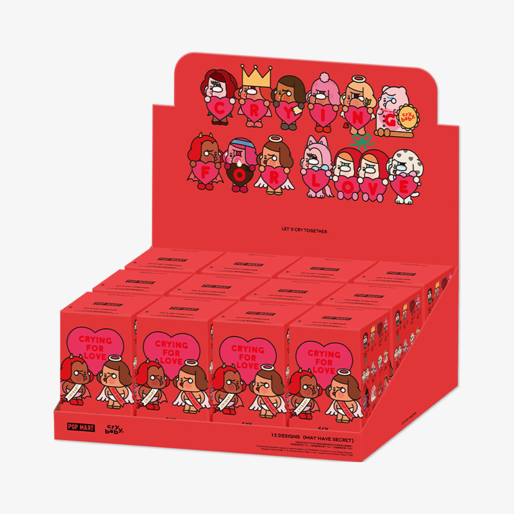 POPMART 泡泡瑪特 CRYBABY 愛神的眼淚 哭娃 情人節 手辦 盲盒 一中盒 甜在一起 愛神哭娃 櫻桃-規格圖6