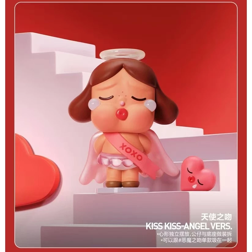 POPMART 泡泡瑪特 CRYBABY 愛神的眼淚 哭娃 情人節 手辦 盲盒 一中盒 甜在一起 愛神哭娃 櫻桃-規格圖6