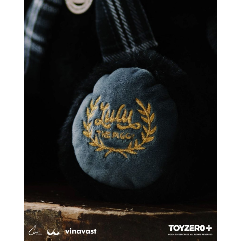 泰迪LuLu 黑色限量款 情人節2024 全球限定 黑色英倫風 Lulu豬(全球限定388隻)-細節圖2