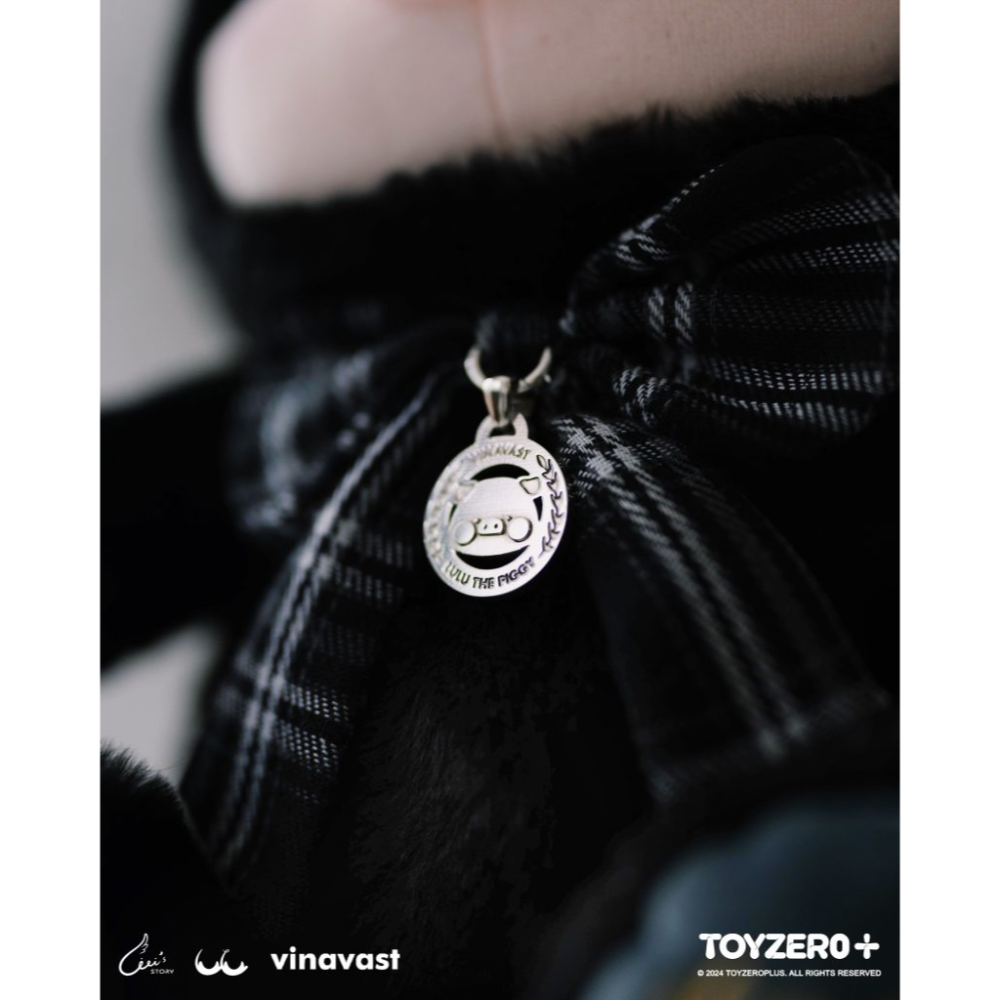 泰迪LuLu 黑色限量款 情人節2024 全球限定 黑色英倫風 Lulu豬(全球限定388隻)-細節圖3