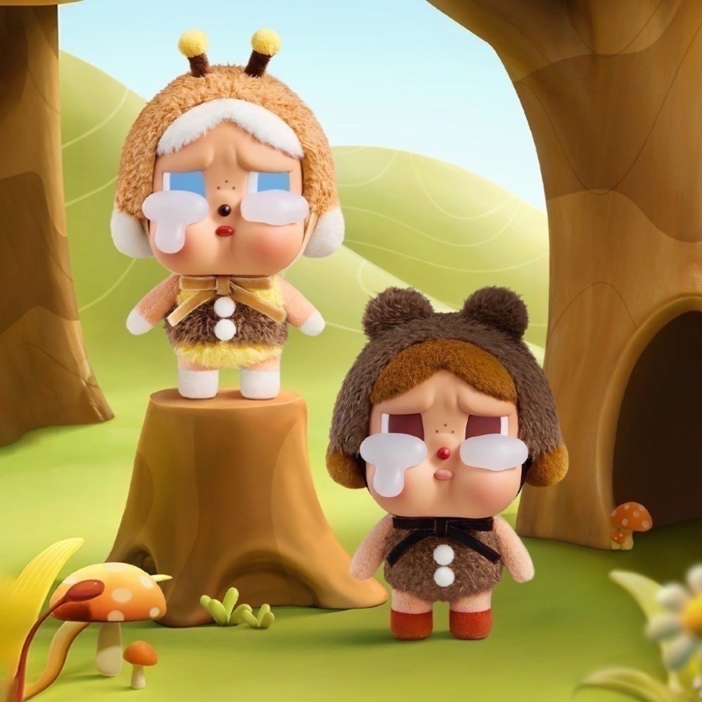 POPMART泡泡瑪特 Crybaby 哭娃 眼淚工廠 搪膠掛件 毛絨搪膠 盲盒-細節圖3