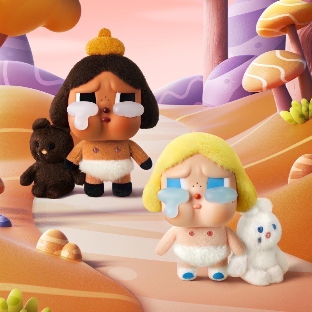 POPMART泡泡瑪特 Crybaby 哭娃 眼淚工廠 搪膠掛件 毛絨搪膠 盲盒-細節圖4