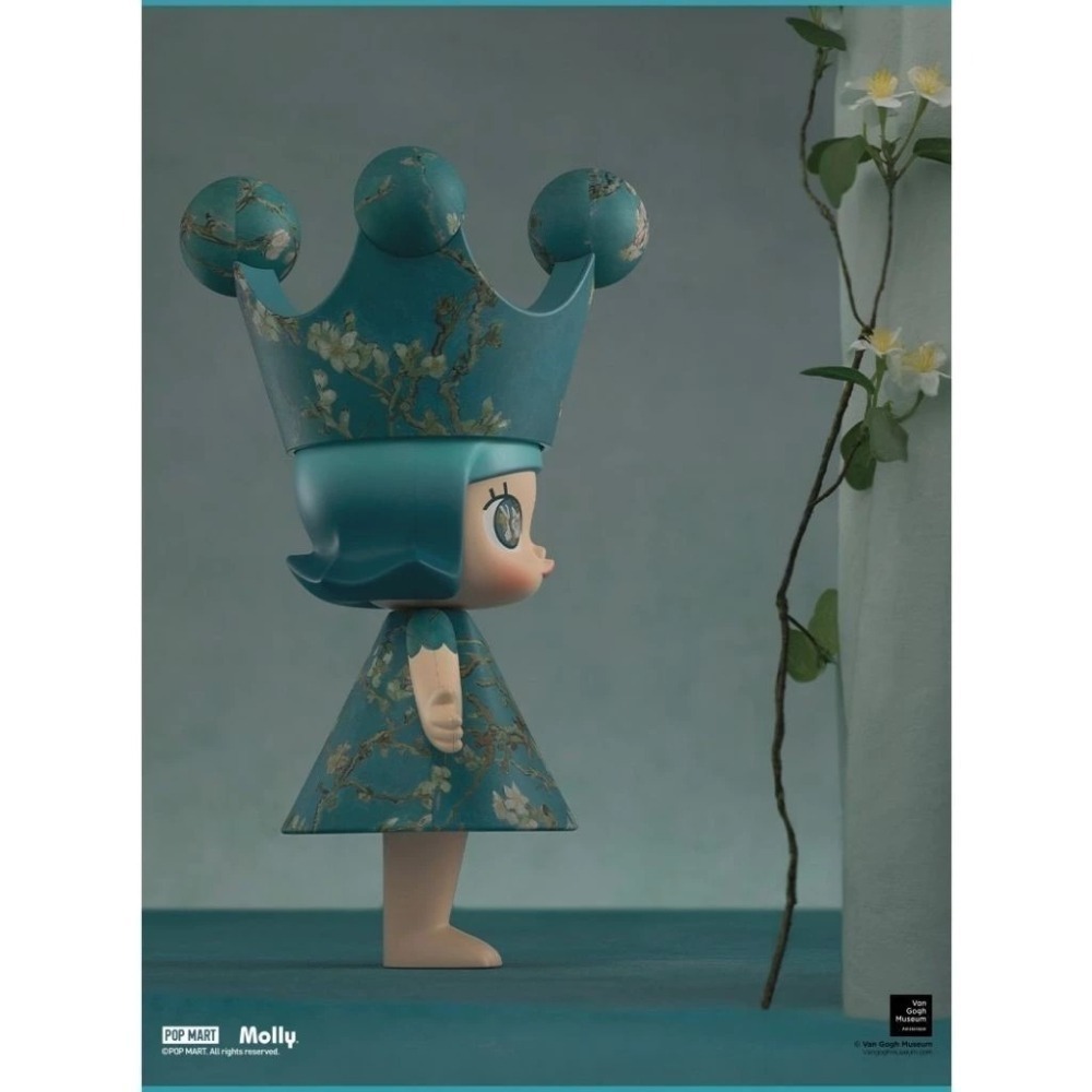 POPMART 泡泡瑪特 MOLLY 400% 梵古博物館 杏花公主 梵高-細節圖5
