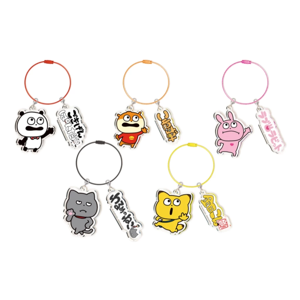 西村裕二 大頭吊飾 扭蛋鑰匙圈 壓克力鑰匙圈 熊貓 倉鼠 兔子 壞貓 戀愛兔 大頭 小鼠-細節圖3