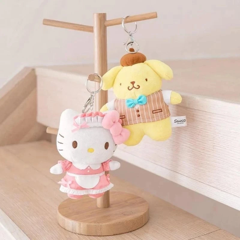 現貨 7-11 三麗鷗 下午茶系列 毛絨吊飾 盲盒 漢頓 醜魚 Kitty 庫洛米 布丁狗-細節圖2