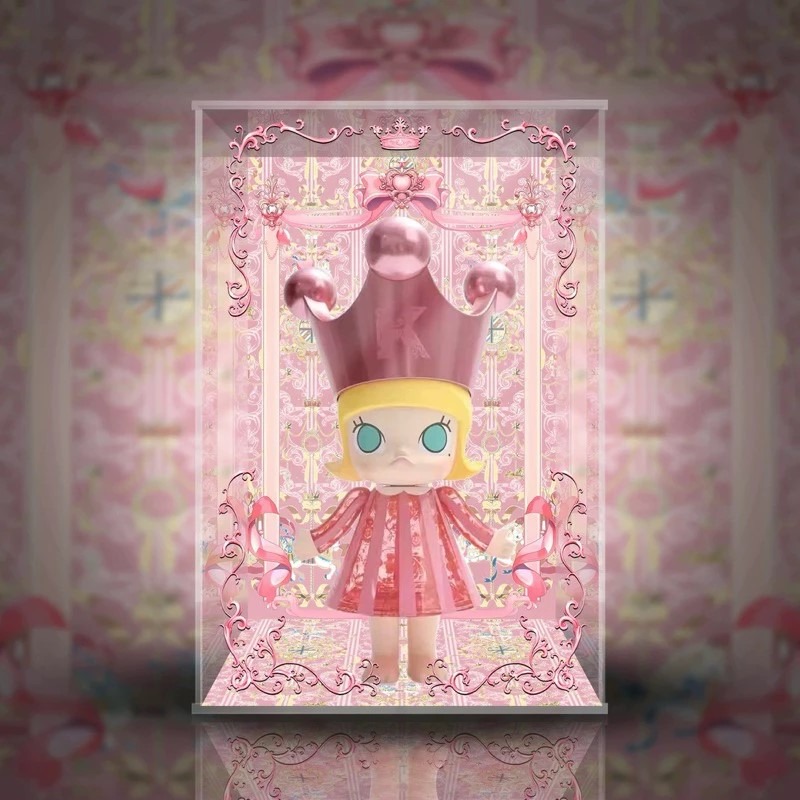 POPMART泡泡瑪特Molly400%公主展示盒 穆夏 敦煌 誕生粉 誕生藍 天星 蜷川實花 杏花 美林 氣泡 睡蓮-規格圖11